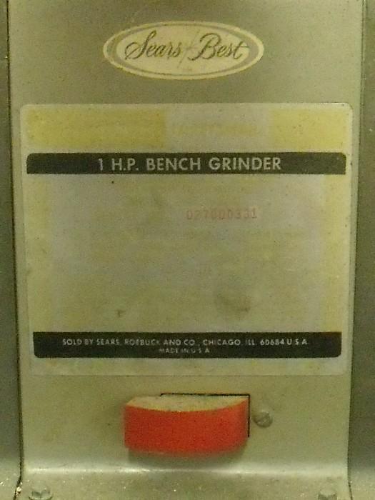 Sears Best (Craftsman) 1HP Bench Grinder w/attached light  $60