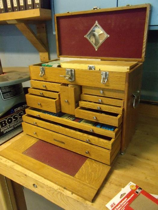 H. Gerstner & Sons Machinist Tool Case-11 drawers...FILLED! with hand tools, saw blades  $360.00