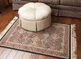 Tufted Round ottoman, w 3'3 x 4'7 rug