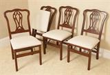 4 Frontgate fabric folding chairs