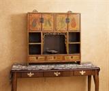 Decorative table top taborate, (elm, ash, pine) 30w x 8d x 28 h