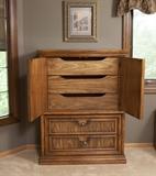 open photo of tall dresser