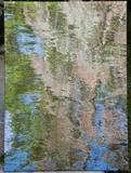Giclee print on canvas, water reflection.
