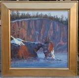 Original oil on Linen, Arch at Tettagouche State Park.24x24