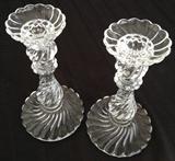 Swirl Baccarat Crystal Candlesticks