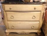 Bombe Chest of Drawers with Marble Top