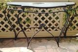 Iron & Glass Console Table