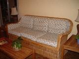Matching rattan sofa