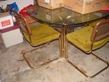 Glass table and 4 chairs