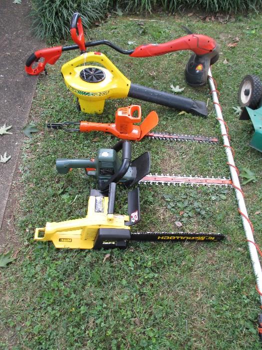 Chain Saw, Blower, Trimmer, Weed Eater. Lawn Mower...Lots Of Nice Items Found in The Garage