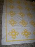 EARLY QUILT "GEESE IN THE POND"