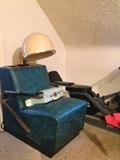 Salon chair/hair dryer, third floor.