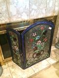                        Stain glass fire screen