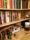          Many books; cookbooks; Christmas items;