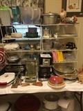    Many small appliances & other kitchen items;