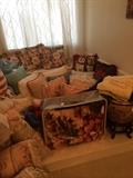                    Variety of decorative pillows;
