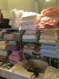                      Many towels & other linens;