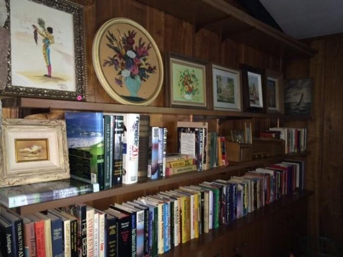 Many books are available. There is also a large selection of artwork.