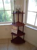 4-tier table with wine glasses