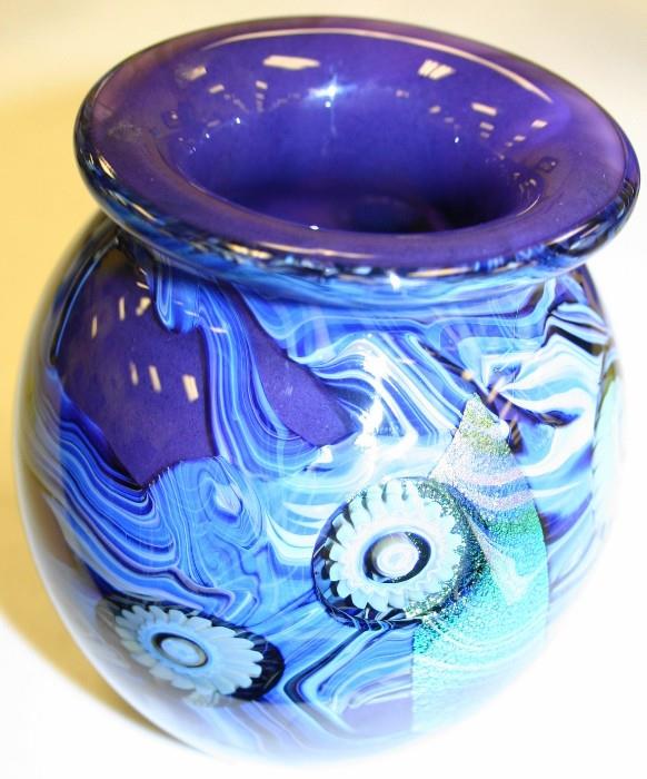 Eicholt Art Glass Vase 
