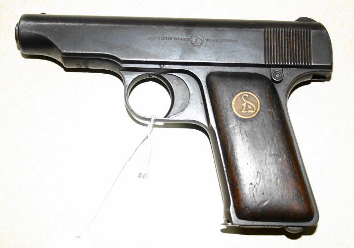 7.66 Cal. German pistol by Deutsche Werke / Werk Erfurt