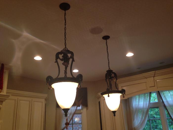 Light fixtures available for purchase during the sale. Removal and pick up scheduled for Monday