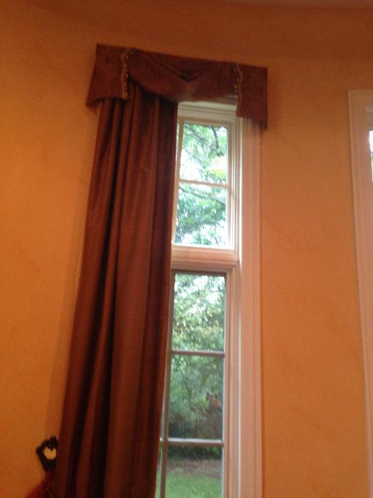 All custom window treatments are available for purchase