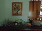 Vintage pitcher and glass sets; Artwork; Barware; Cake plates and more.......