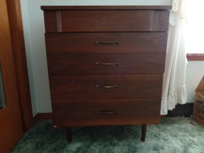 Modern mid century chest of drawers -- matching dresser available