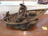 Old Man by the Sea Ceramic Lamp