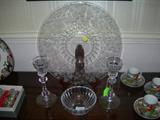 Waterford Candlesticks & Bowl