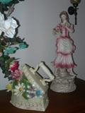 Vintage Capodimonte Figurines, 24" high