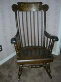 Ethan Allen "Boston Rocker" hand painted with gold leaf