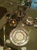 Bailey, Banks & Biddle Coffee Pot and Tea Set in Sterling with Ivory Rings - Stunning Repousee