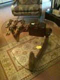 Isamu Noguchi Walnut & Glass Coffee Table