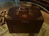 Mah-Jongg Rosewood Box with Ivory & Bamboo Tiles