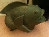 Metal Koi with a Verdegris Patina
