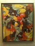 P. Beauvoir, Abstract, oil on canvas