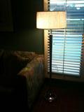 Pair Chrome Floor Lamps and Love Seat