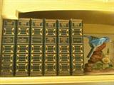 Galsworthy Novels, Leather Bound & Gold Embossed with a Porcelain Bird
