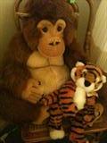 Stuffed Gorilla & Tiger Animals