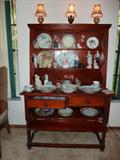 1920's Step Back Hutch with European Porcelain