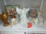 Assorted Porcelain, Resin, Plaster & Wax Angels