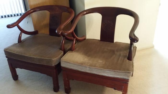2 CHINESE ROSEWOOD CHAIRS
