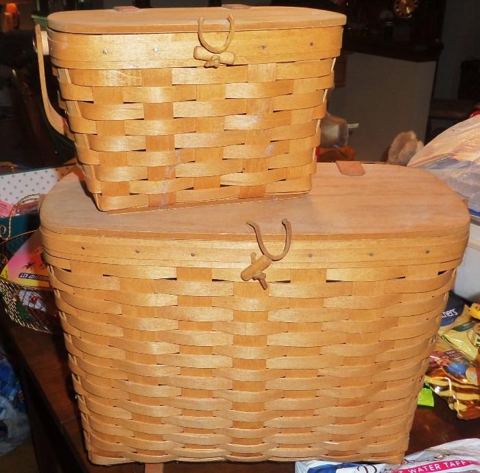 Longaberger Baskets with liners.