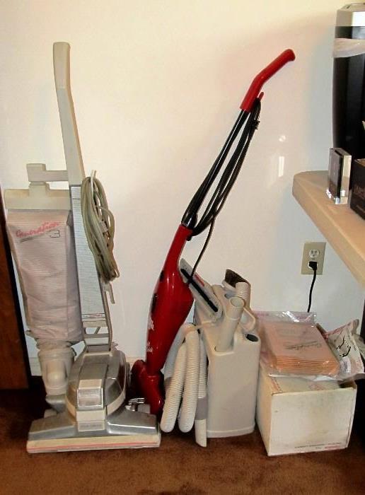Upright and Cannister type Vacuum cleaners available in this sale...Kirby, accessories too.  (Dirt Devil is not available...have to have something to clean up after the sale...