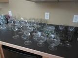 LOTS AND LOTS OF WINE GLASSES