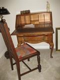 Antique Burled secretary 