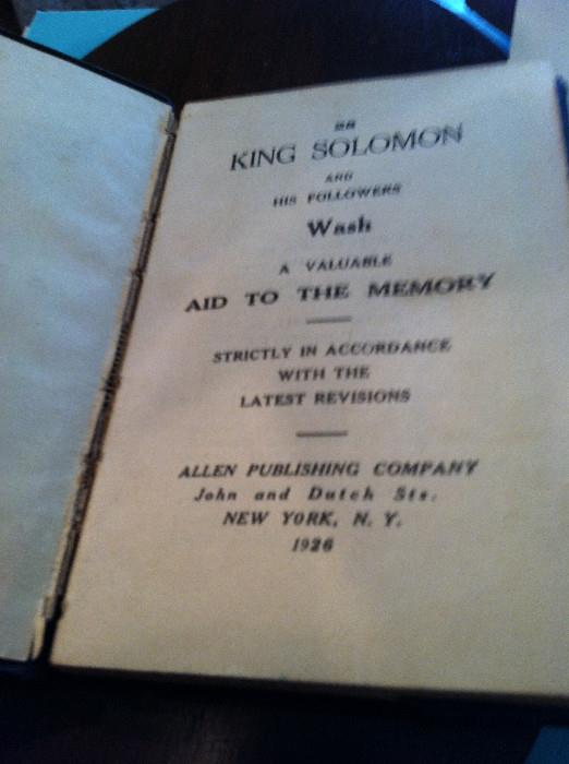 Masonic book from 1926