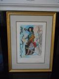 Living Room:  A signed SALVADOR DALI framed art piece that measures 42" x 31" with frame.  In lower left corner:  I-LXV / CL.